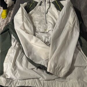 White and Green Nike Windbreaker Jacket